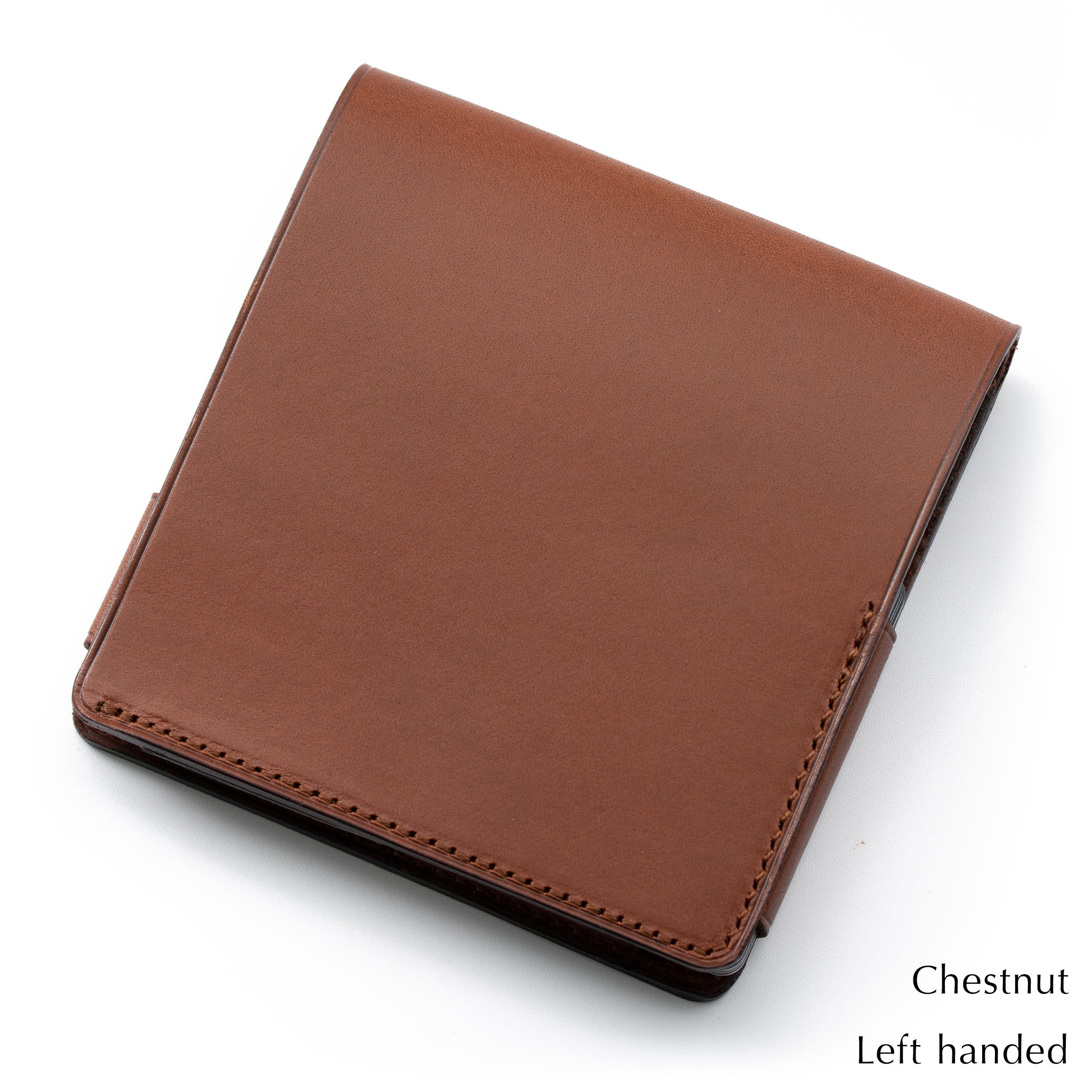 Chestnut　左利き：小さな薄い財布Hitoe Fold -Liscio- 