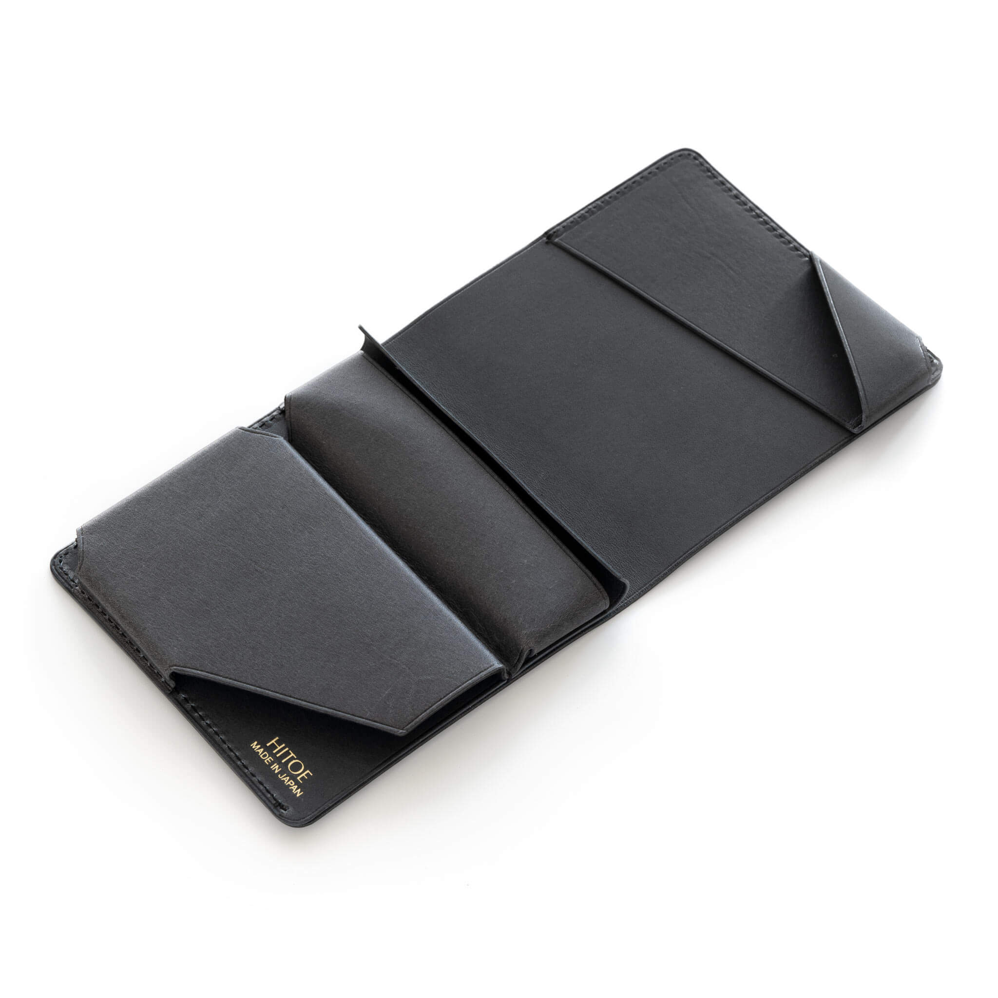 【小さな薄い財布】Hitoe® Fold Aria - Foschia - Black2